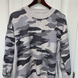 Aerie Ae Camo Print tunic Sweatshirt